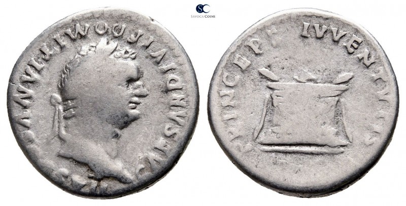 Domitian as Caesar AD 69-81. Struck under Titus 80 AD. Rome
Denarius AR

17 m...