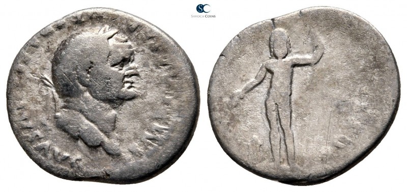 Vespasian AD 69-79. Rome
Denarius AR

18 mm., 2,87 g.



fine