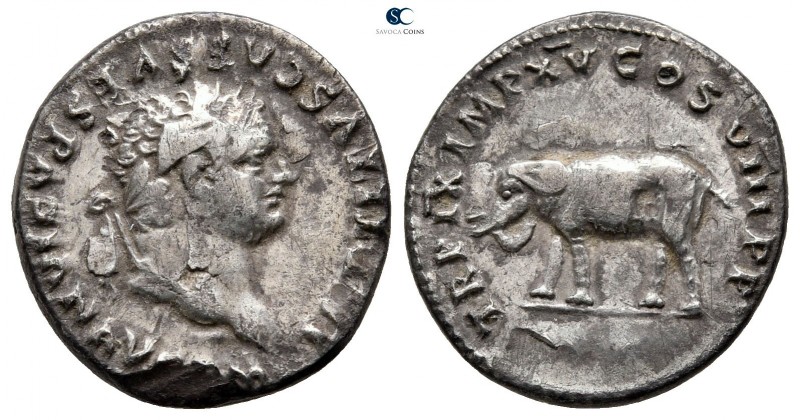 Titus AD 79-81. Rome
Denarius AR

17 mm., 2,67 g.



very fine