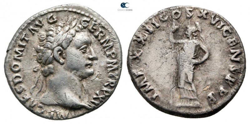 Domitian AD 81-96. Rome
Denarius Æ

18 mm., 3,18 g.



very fine