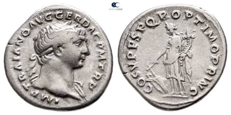 Trajan AD 98-117. Rome
Denarius AR

17 mm., 2,90 g.



very fine