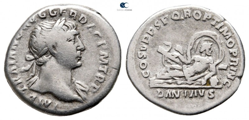 Trajan AD 98-117. Rome
Denarius AR

18 mm., 3,05 g.



very fine