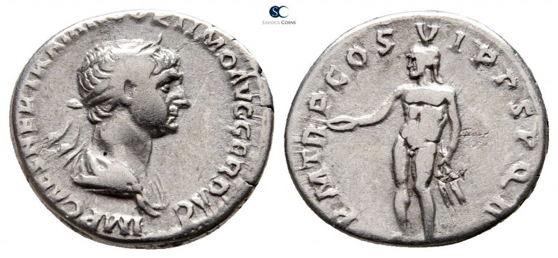 Trajan AD 98-117. Rome
Denarius AR

17 mm., 3,29 g.



very fine