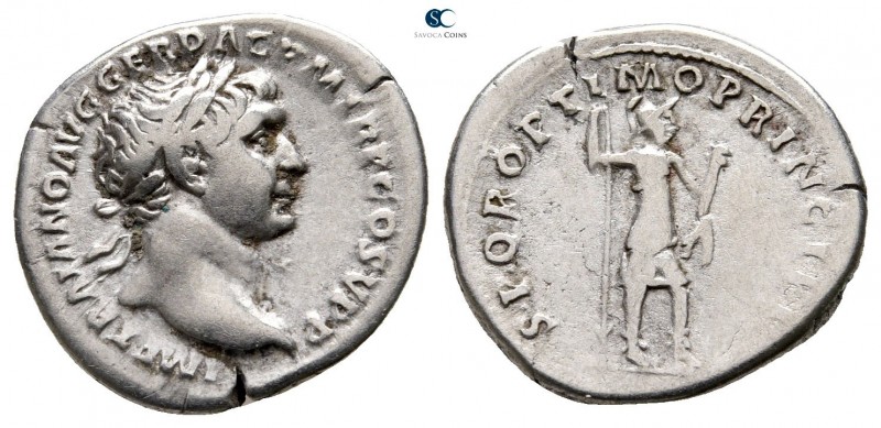 Trajan AD 98-117. Rome
Denarius AR

18 mm., 3,23 g.



very fine