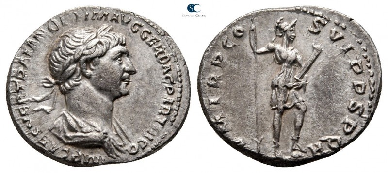 Trajan AD 98-117. Rome
Denarius AR

18 mm., 3,11 g.



good very fine