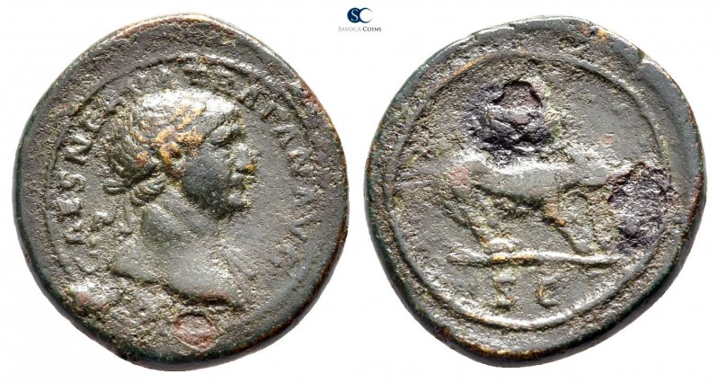 Trajan AD 98-117. Rome
Quadrans Æ

18 mm., 3,06 g.



nearly very fine