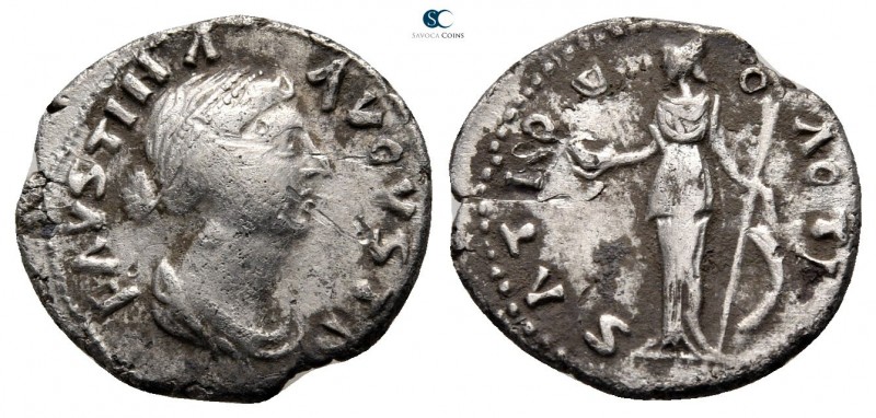 AD 147-175. Imitating Faustina II Junior 
Denarius AR

17 mm., 2,87 g.


...