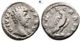 Divus Lucius Verus Died AD 169. Rome. Denarius AR
