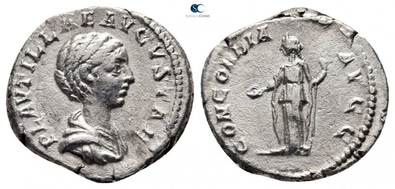 Plautilla AD 202-205. Rome
Denarius AR

18 mm., 3,16 g.



very fine