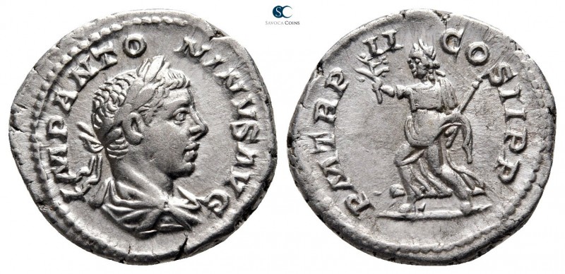 Elagabalus AD 218-222. Rome
Denarius AR

19 mm., 3,02 g.



very fine