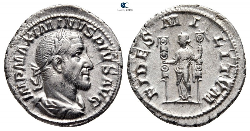 Maximinus I Thrax AD 235-238. Rome
Denarius AR

20 mm., 2,72 g.



very f...