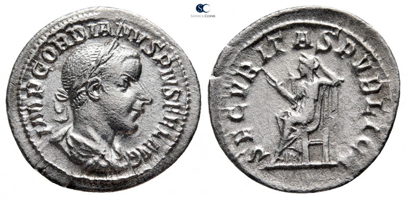 Gordian III AD 238-244. Rome
Denarius AR

20 mm., 2,03 g.



very fine