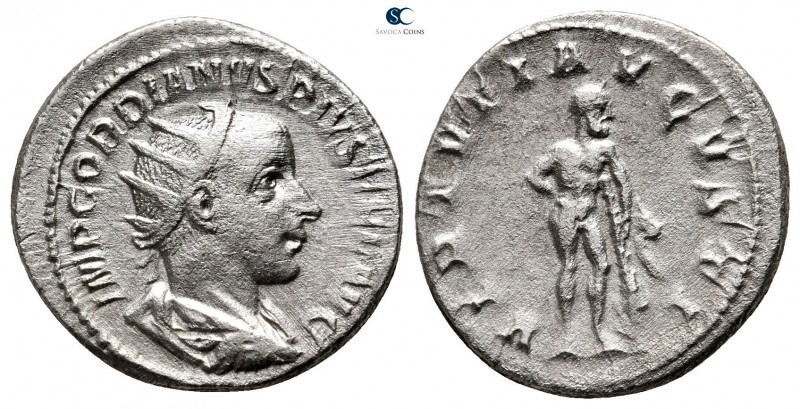 Gordian III AD 238-244. Rome
Antoninianus AR

22 mm., 4,55 g.



very fin...