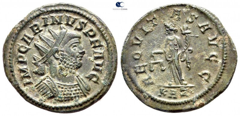 Carinus AD 283-285. Rome
Antoninianus Billon

22 mm., 3,84 g.



good ver...