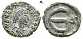 Anastasius I AD 491-518. Constantinople. Pentanummium Æ