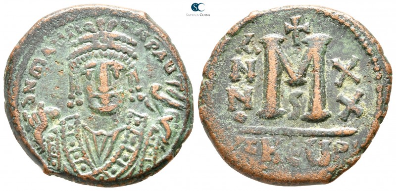 Maurice Tiberius AD 582-602. Theoupolis (Antioch)
Follis Æ

27 mm., 10,08 g....