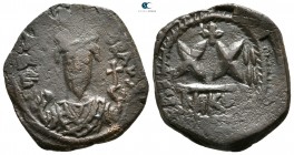Phocas AD 602-610. Nikomedia. Half follis Æ