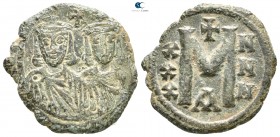 Nicephorus I, with Stauracius AD 802-811. Constantinople. Follis Æ