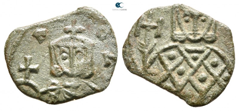 Leo V and Constantine AD 813-820. Syracuse
Follis Æ

18 mm., 2,01 g.



v...