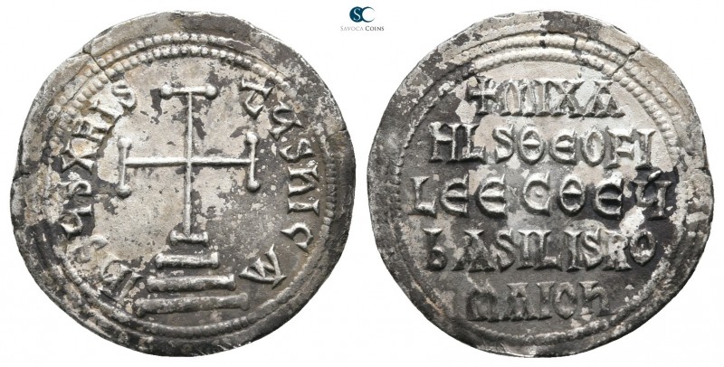 Michael II with Theophilus AD 820-829. Constantinople
Miliaresion AR

23 mm.,...