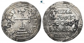Michael II with Theophilus AD 820-829. Constantinople. Miliaresion AR