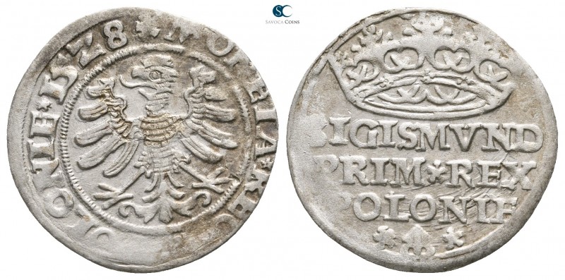 Poland. Krakau. Sigismund I AD 1506-1548.
Groschen AR 1528

23 mm., 1,72 g.
...