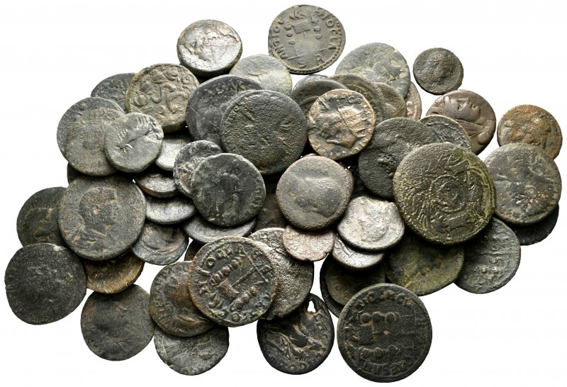 Lot of ca. 60 roman provincial bronze coins / SOLD AS SEEN, NO RETURN!

nearly...
