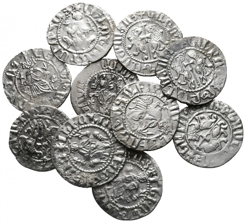 Lot of ca. 10 medieval silver coins / SOLD AS SEEN, NO RETURN! 

very fine