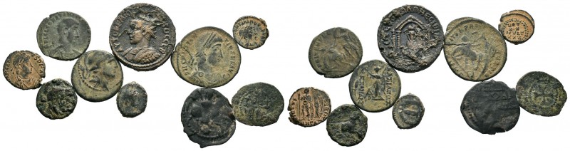 A mixed Lot of 10 Ancient Coins,About fine to about very fine. LOT SOLD AS IS, N...