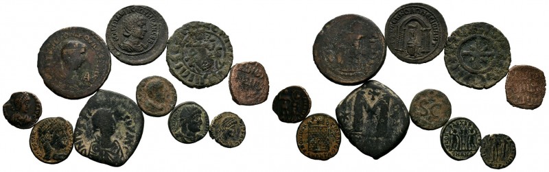 A mixed Lot of 10 Ancient Coins,About fine to about very fine. LOT SOLD AS IS, N...