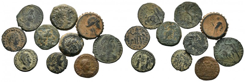 A mixed Lot of 10 Ancient Coins,About fine to about very fine. LOT SOLD AS IS, N...