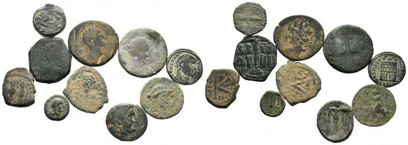 A mixed Lot of 10 Ancient Coins,About fine to about very fine. LOT SOLD AS IS, N...