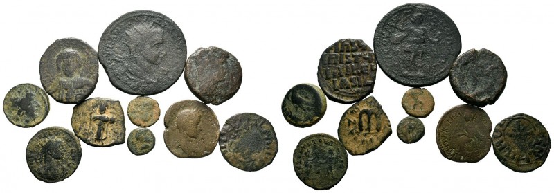 A mixed Lot of 10 Ancient Coins,About fine to about very fine. LOT SOLD AS IS, N...
