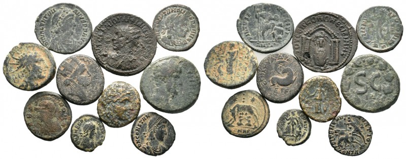 A mixed Lot of 10 Ancient Coins,About fine to about very fine. LOT SOLD AS IS, N...