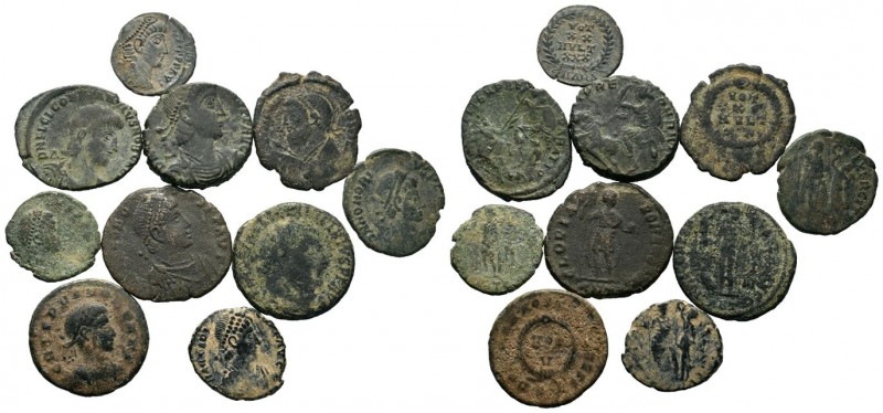 A mixed Lot of 10 Ancient Coins,About fine to about very fine. LOT SOLD AS IS, N...