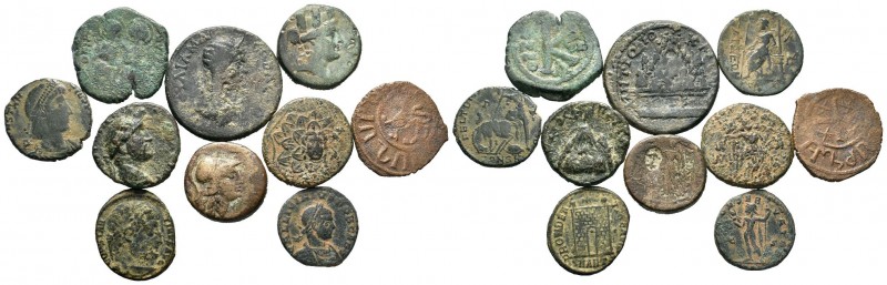 A mixed Lot of 10 Ancient Coins,About fine to about very fine. LOT SOLD AS IS, N...