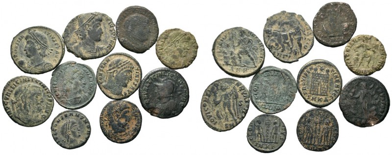 A mixed Lot of 10 Ancient Coins,About fine to about very fine. LOT SOLD AS IS, N...