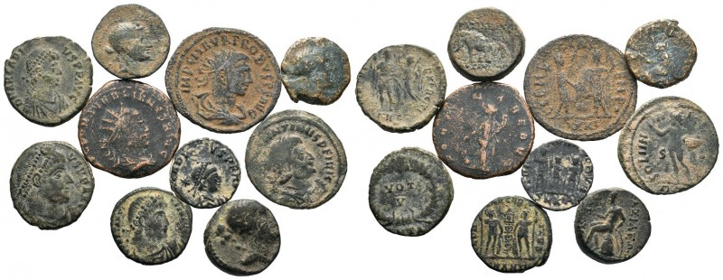 A mixed Lot of 10 Ancient Coins,About fine to about very fine. LOT SOLD AS IS, N...