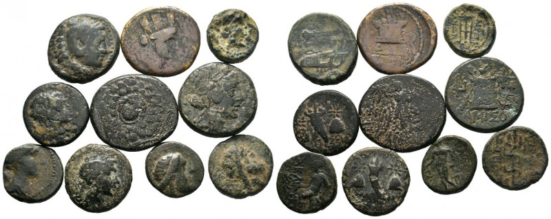 A mixed Lot of 10 Ancient Coins,About fine to about very fine. LOT SOLD AS IS, N...