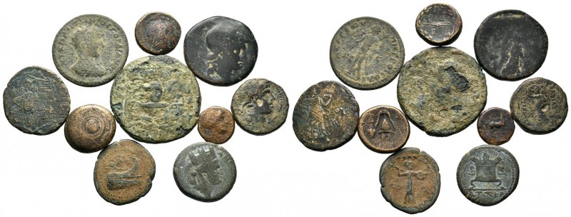 A mixed Lot of 10 Ancient Coins,About fine to about very fine. LOT SOLD AS IS, N...