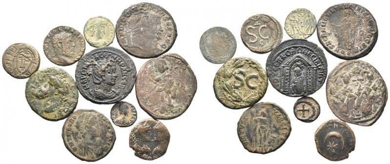 A mixed Lot of 10 Ancient Coins,About fine to about very fine. LOT SOLD AS IS, N...