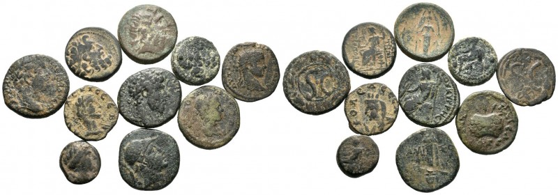 A mixed Lot of 10 Ancient Coins,About fine to about very fine. LOT SOLD AS IS, N...