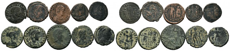 A mixed Lot of 10 Ancient Coins,About fine to about very fine. LOT SOLD AS IS, N...