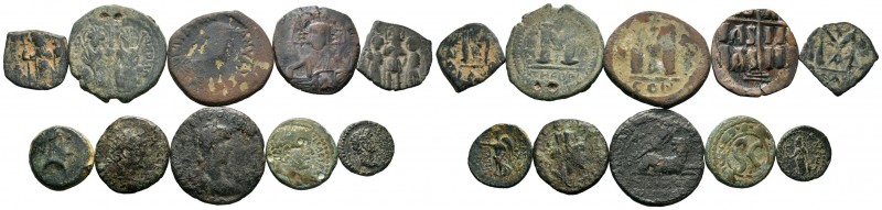 A mixed Lot of 10 Ancient Coins,About fine to about very fine. LOT SOLD AS IS, N...