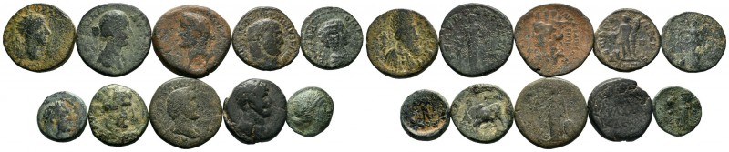 A mixed Lot of 10 Ancient Coins,About fine to about very fine. LOT SOLD AS IS, N...