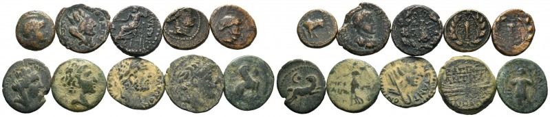 A mixed Lot of 10 Ancient Coins,About fine to about very fine. LOT SOLD AS IS, N...