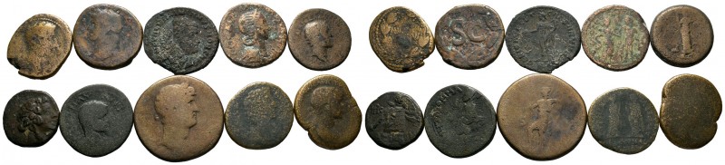 A mixed Lot of 10 Ancient Coins,About fine to about very fine. LOT SOLD AS IS, N...