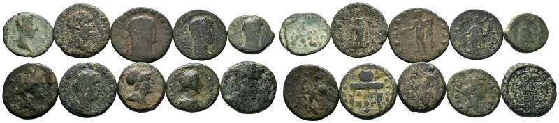 A mixed Lot of 10 Ancient Coins,About fine to about very fine. LOT SOLD AS IS, N...