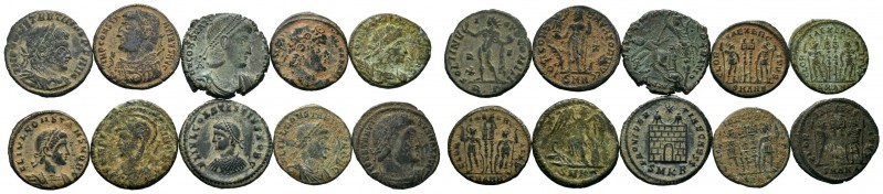 A mixed Lot of 10 Ancient Coins,About fine to about very fine. LOT SOLD AS IS, N...