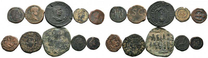 A mixed Lot of 10 Ancient Coins,About fine to about very fine. LOT SOLD AS IS, N...